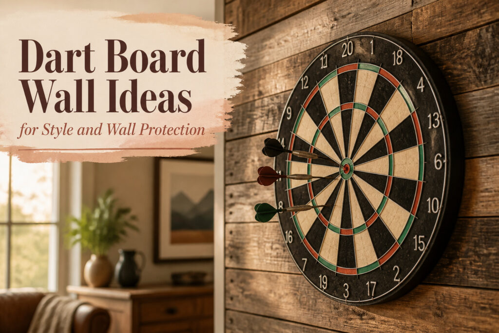 A variety of dart board wall setups showcasing different styles and materials.